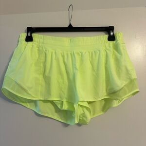 Lululemon Athletica Neon Yellow Women's Athletic Shorts
